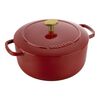 Bellamonte, 20 cm round Cast iron Cocotte red, small 1