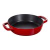 Pans, 20 cm / 8 inch cast iron Frying pan with 2 handles, cherry, small 1