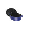 Cast Iron - Oval Cocottes, 7 qt, Oval, Cocotte, Dark Blue, small 3