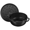 La Cocotte, 3.75 qt, Essential French Oven with Dragon Lid , black matte, small 3