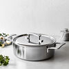 Industry 5, 4 qt Deep Sauté Pan With Double Handle And Lid, 18/10 Stainless Steel , small 2