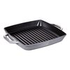 Grill Pans, 28 cm square Cast iron Grill pan graphite-grey, small 1