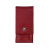 CLASSIC, 3-pcs Leather Snap fastener case red, small 2