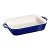 Ceramique, 1.1 l ceramic rectangular Oven dish, dark-blue, small 1
