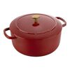Bellamonte, 24 cm round Cast iron Cocotte red, small 1
