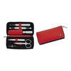 TWINOX, 6-pcs Calf leather Snap fastener case red, small 1