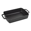 Specialities,  cast iron rectangular large roasting and baking pan, black - Visual Imperfections, small 1