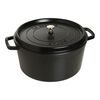 鋳物ホーロー鍋, ピコ・ココット 34 cm, ラウンド, ブラック, 鋳鉄, small 1