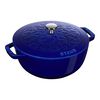 Cast Iron - Specialty Shaped Cocottes, 3.75 qt, Essential French Oven Lilly Lid, dark blue, small 1