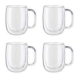 Set of 4 Double Walled Glass Cups – Betsu Studio