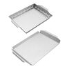 BBQ, 2-pc Grill Topper And Basket Set, Stainless Steel , small 1