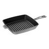 Grill Pans, 26 cm cast iron square American grill, graphite-grey, small 1