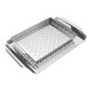 BBQ, 2-pc Grill Topper And Basket Set, Stainless Steel , small 2