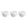 Ceramic - Minis, 3-pc, Mini Round Cocotte Set, white, small 1
