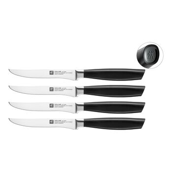 Biftek Bıçağı Seti 4-parça, Siyah,,large 1
