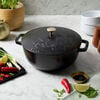 La Cocotte, 3.75 qt, Essential French Oven with Dragon Lid , black matte, small 7