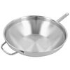 Apollo 7, 32 cm / 12.5 inch 18/10 Stainless Steel Wok flat bottom, small 3