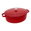 Cast Iron, 6.25 qt, Wide Oval Dutch Oven, cherry, small 1