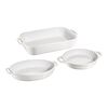 Ceramic - Mixed Baking Dish Sets, 3-pc, Mixed Baking Dish Set, white, small 1