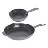 Pans, 2 Piece cast iron Fry pan set, small 1