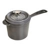 Specialities, 1.25 l cast iron round Sauce pan, graphite-grey, small 1
