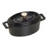 鋳物ホーロー鍋, ピコ・ココット 11 cm, オーバル, ブラック, 鋳鉄, small 1