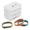 Fresh & Save, Vakuum Lunchbox Set, L flach / 6-tlg, Kunststoff, Semitransparent-Grau, small 1