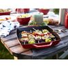 Grill Pans, 23 cm square Cast iron Grill pan cherry, small 3