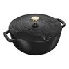 La Cocotte, 3.75 qt, Essential French Oven with Dragon Lid , black matte, small 1