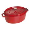 Cast Iron - Oval Cocottes, 7 qt, Oval, Cocotte, Cherry, small 1