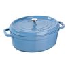 La Cocotte, 5.75 qt, Oval, Cocotte, Ice-blue - Visual Imperfections, small 1