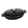 Specialities, 23 cm oval Cast iron Oven dish with lid black, small 1