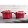 Cast Iron, 5 qt, Round, Cocotte Deep, Cherry - Visual Imperfections, small 11
