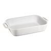 Ceramique, 2,4 l ceramic rectangular Oven dish, white, small 1