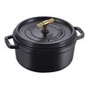 La Cocotte, 24 cm round Cast iron Cocotte Buster Punch black, small 1