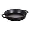 Cast Iron - Fry Pans/ Skillets, 13-inch, Double Handle Fry Pan, black matte, small 1