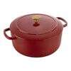 Bellamonte, 26 cm round Cast iron Cocotte red, small 1