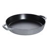 Cast Iron - Fry Pans/ Skillets, 13-inch, Double Handle Fry Pan, graphite grey, small 1