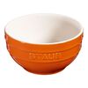 Ceramique, 14 cm round Ceramic Bowl orange, small 1