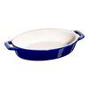 Ceramique, 0.4 ml ceramic oval baking dish, dark-blue, small 1