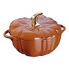 Cast Iron - Specialty Shaped Cocottes, 3.75 qt, Pumpkin, Cocotte With Brass Knob, Burnt Orange, small 1