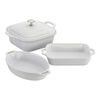 Ceramic - Mixed Baking Dish Sets, 4-pc, Mixed Baking Dish Set, white, small 1