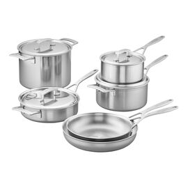 Demeyere Industry5 Stainless Steel Deep Sauté Pan with Double