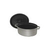 鋳物ホーロー鍋, ピコ・ココット 37 cm, オーバル, グレー, 鋳鉄, small 2