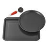 Cookin'italy, 3-pc, Pizza Pan Set, black matte, small 1