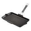 Grill Pans, 34 cm rectangular Cast iron Grill pan with pouring spout black, small 1
