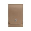 PREMIUM, 5-pcs Calf leather Snap fastener case taupe, small 2