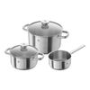 Joy, 3-pcs 18/10 Stainless Steel Pot set silver, small 1