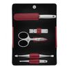 PREMIUM, 6-pc, Leather Snap Fastener Case, Red, small 1