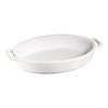 Ceramique, 1.1 l ceramic oval baking dish, white, small 1